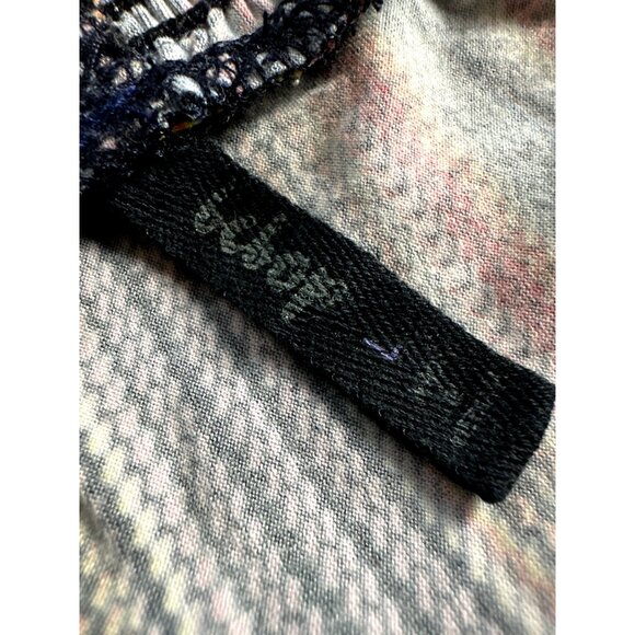 Boho Hippie Off Shoulder Dress Lrg Stretch Neckline Coastal Chic Cocktail Bebop - Picture 9 of 11